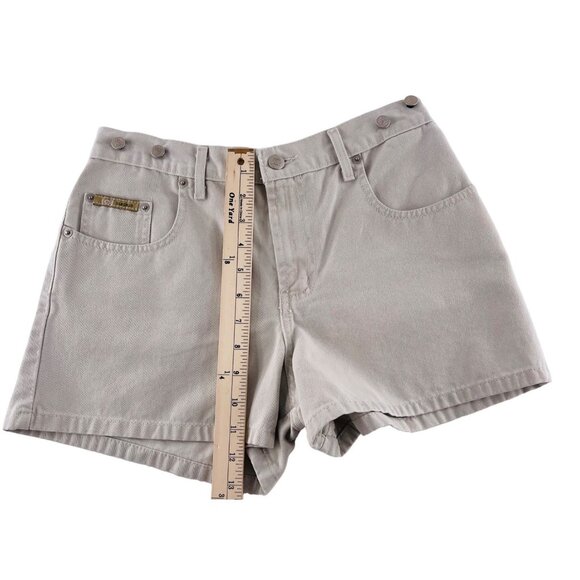 LEI Surplus High-Waisted Denim Shorts Size 5 Beige 100% Cotton Y2k Juniors - Picture 5 of 6